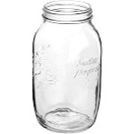 Bocaux en verre 1,5 litre avec couvercle à vis (lot de 6)