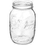 Bocaux en verre 1 litre avec couvercle à vis (lot de 6)